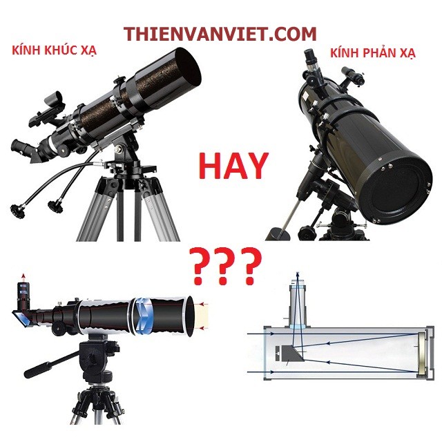 So sánh chất lượng ảnh của Kính thiên văn khúc xạ và Kính thiên văn phản xạ